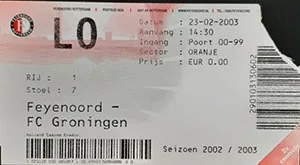 Toegangskaart Feyenoord – FC Groningen