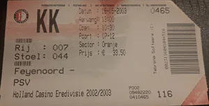 Toegangskaart Feyenoord – PSV