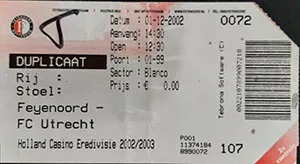 Toegangskaart Feyenoord – FC Utrecht