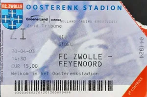Toegangskaart FC Zwolle – Feyenoord