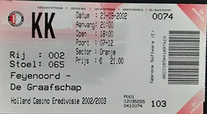 Toegangskaart Feyenoord – De Graafschap