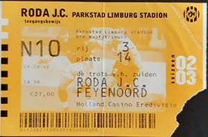 Toegangskaart Roda JC – Feyenoord