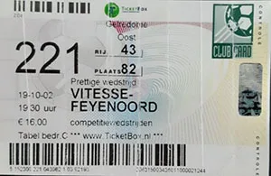 Toegangskaart Vitesse – Feyenoord