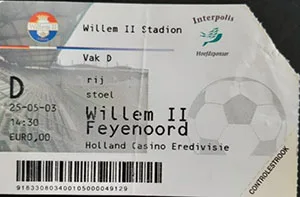 Toegangskaart Willem II – Feyenoord