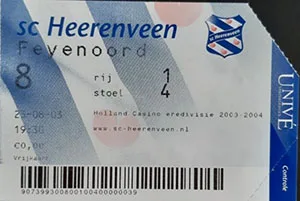 Toegangskaart sc Heerenveen – Feyenoord