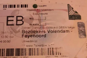 Toegangskaart FC Volendam – Feyenoord