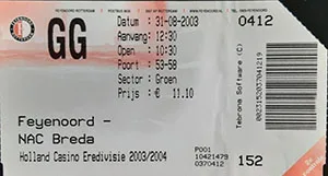 Toegangskaart Feyenoord – NAC Breda
