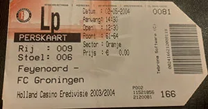 Toegangskaart Feyenoord – FC Groningen