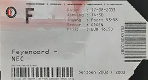 Toegangskaart Feyenoord – SC NEC