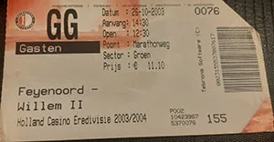 Toegangskaart Feyenoord – Willem II