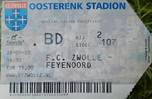 Toegangskaart FC Zwolle – Feyenoord