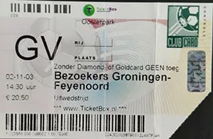 Toegangskaart FC Groningen – Feyenoord