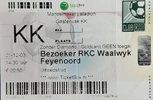 Toegangskaart RKC Waalwijk – Feyenoord