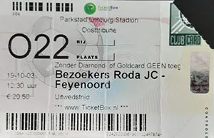 Toegangskaart Roda JC – Feyenoord