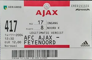 Toegangskaart AFC Ajax – Feyenoord