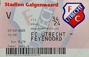 Toegangskaart FC Utrecht – Feyenoord