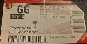 Toegangskaart Feyenoord – FC Groningen