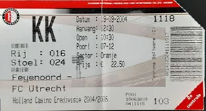 Toegangskaart Feyenoord – FC Utrecht