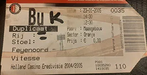 Toegangskaart Feyenoord – Vitesse