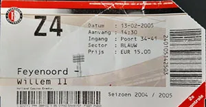 Toegangskaart Feyenoord – Willem II