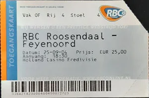 Toegangskaart RBC – Feyenoord