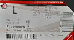 Toegangskaart Feyenoord – De Graafschap