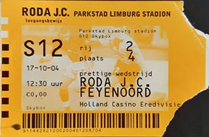Toegangskaart Roda JC – Feyenoord