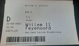 Toegangskaart Willem II – Feyenoord