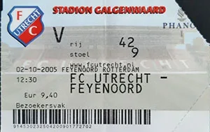 Toegangskaart FC Utrecht – Feyenoord