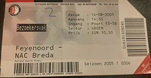 Toegangskaart Feyenoord – NAC Breda