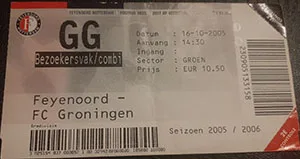 Toegangskaart Feyenoord – FC Groningen