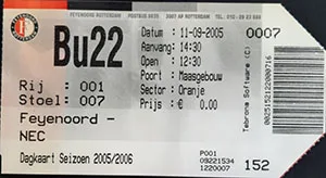 Toegangskaart Feyenoord – SC NEC