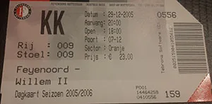 Toegangskaart Feyenoord – Willem II
