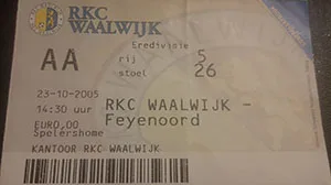 Toegangskaart RKC Waalwijk – Feyenoord