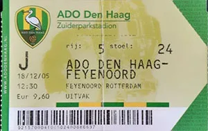 Toegangskaart ADO Den Haag – Feyenoord