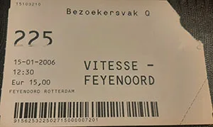Toegangskaart Vitesse – Feyenoord