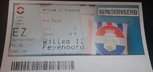 Toegangskaart Willem II – Feyenoord