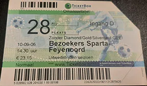 Toegangskaart Sparta Rotterdam – Feyenoord