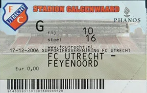Toegangskaart FC Utrecht – Feyenoord