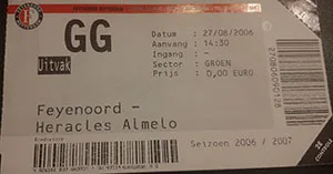 Toegangskaart Feyenoord – Heracles Almelo