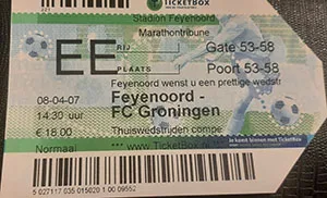 Toegangskaart Feyenoord – FC Groningen