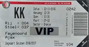 Toegangskaart Feyenoord – AFC Ajax