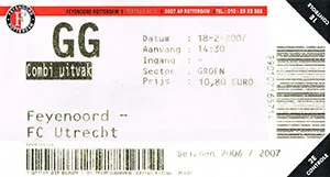 Toegangskaart Feyenoord – FC Utrecht