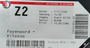 Toegangskaart Feyenoord – Vitesse