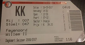 Toegangskaart Feyenoord – Willem II