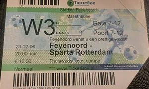 Toegangskaart Feyenoord – Sparta Rotterdam