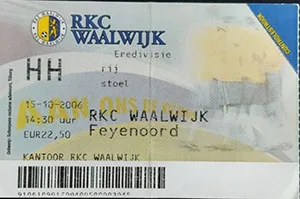 Toegangskaart RKC Waalwijk – Feyenoord
