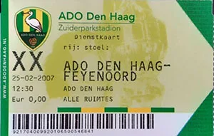 Toegangskaart ADO Den Haag – Feyenoord