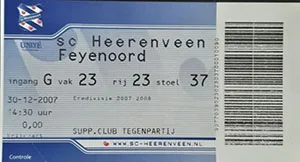 Toegangskaart sc Heerenveen – Feyenoord