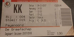 Toegangskaart Feyenoord – De Graafschap